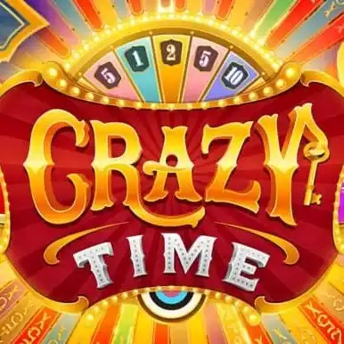 Official Live Dealer logo: Crazy Time by Evolution at CrownJewelz