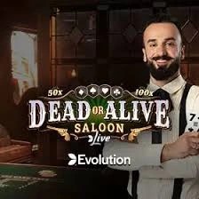 Dead or Alive: Saloon online game logo by Evolution on crownjewelz.fyi