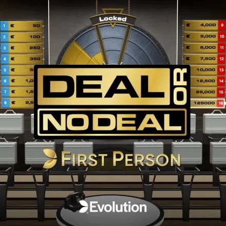First Person Deal or No Deal casino game by Evolution – featured logo at CrownJewelz