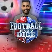 Football Studio Dice slot logo by Evolution at CrownJewelz
