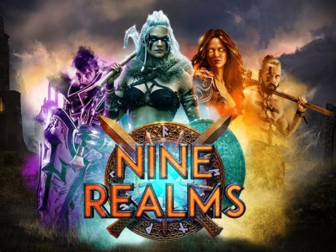 Official Slots logo: Nine Realms by Red Tiger Gaming at CrownJewelz