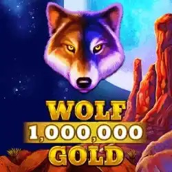 Wolf Gold 1,000,000 slot logo by Pragmatic Play at CrownJewelz
